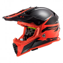 Шлем LS2 MX437 Fast Evo Roar Matt Black Red
